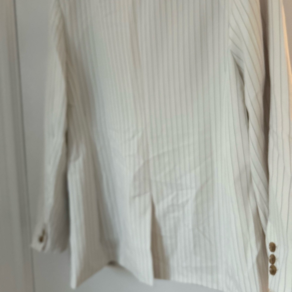 Banana Republic White With Black Stripes Women's Blazer Size 8 - Picture 7 of 7